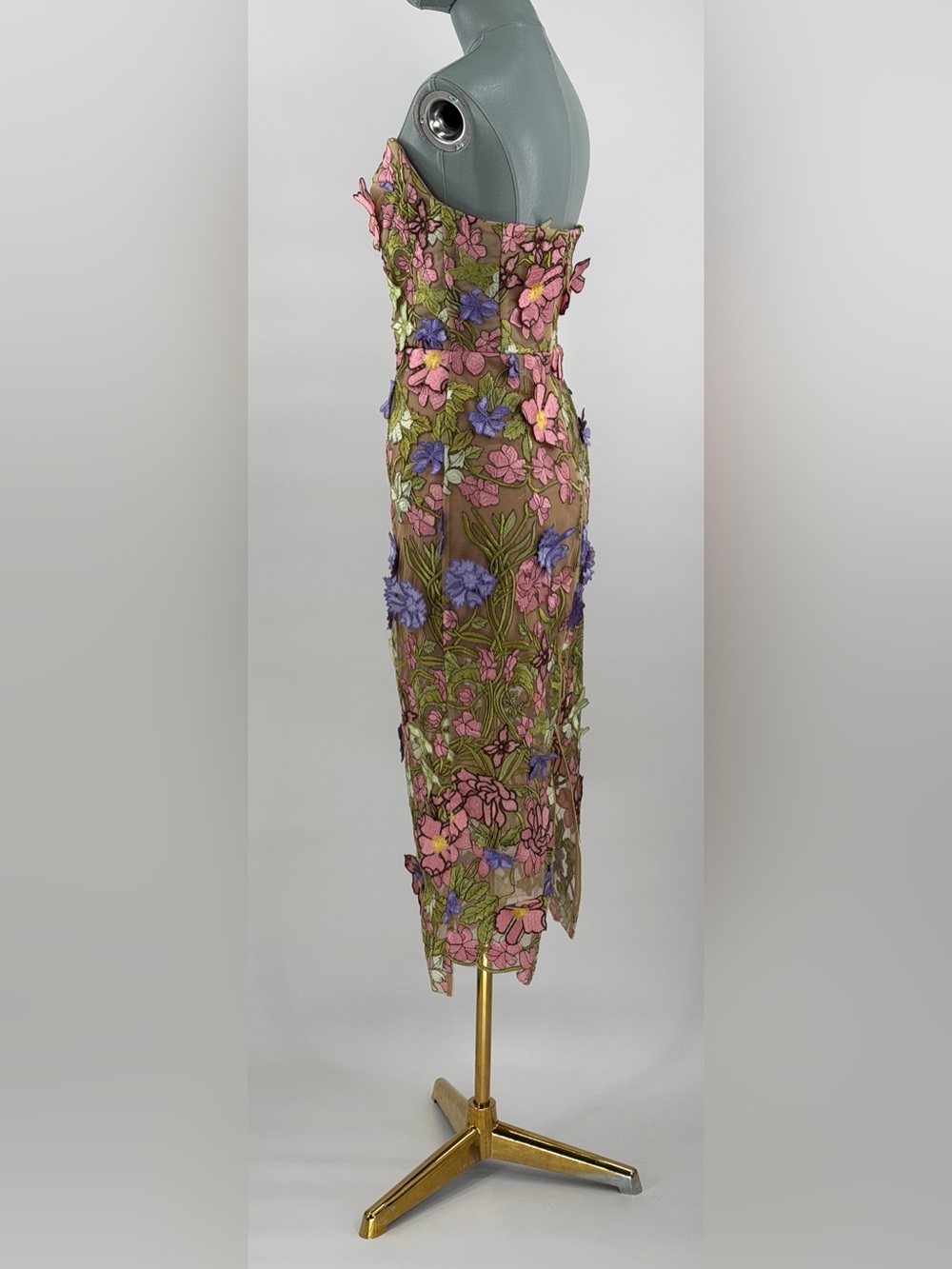 🆕 BRONX & BANCO 🧿 NWOT Iris Floral Maraya Midi Dress, Pink Multi - Sz XS US 2 - Picture 8 of 16